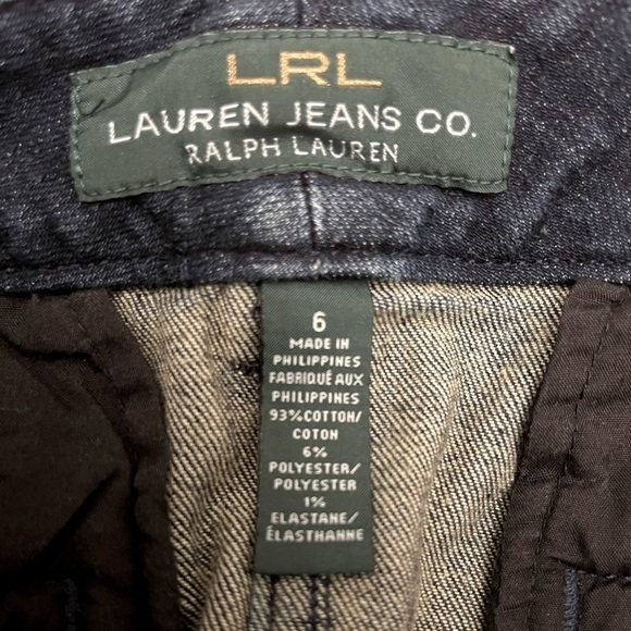 Lauren Ralph Lauren blue jean skirt. Dark wash navy preppy denim​ skirt Size 6 - Picture 6 of 10